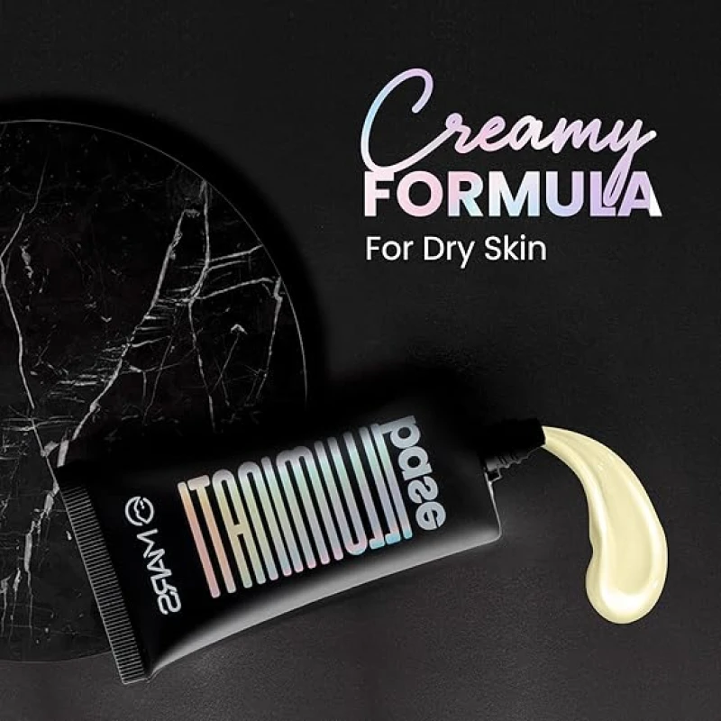 MARS Illuminati Base Dewy Primer with Highlighter | Glowy Dewy Primer for Face Makeup | Natural Finish (45ml) (PINK) - Thumbnail 5